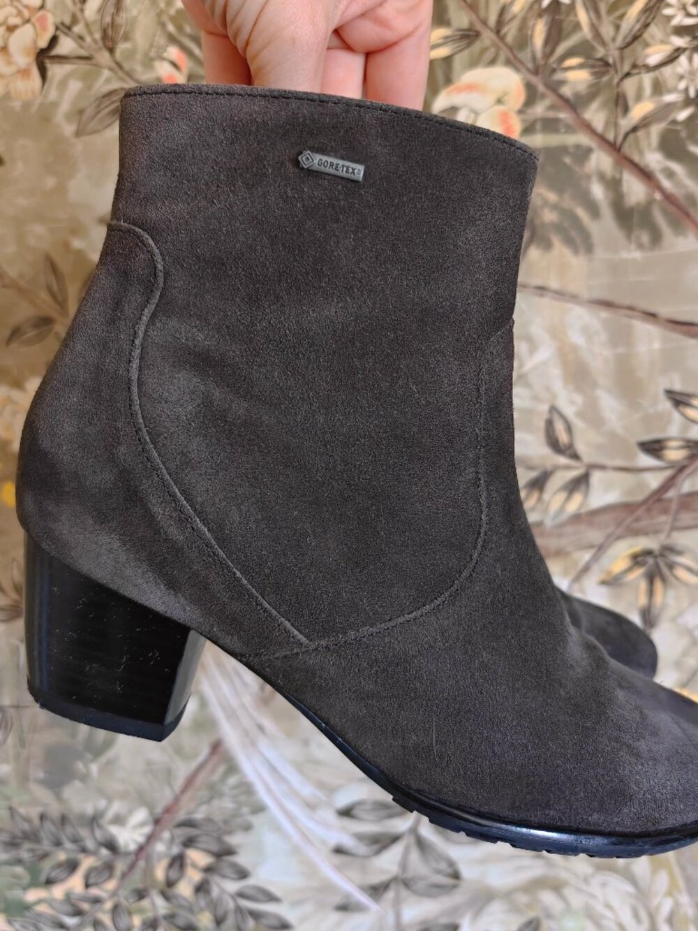 Ara Felicity Germany Dark Grey Suede Leather Gore-Tex Ankle Waterproof Boots 6